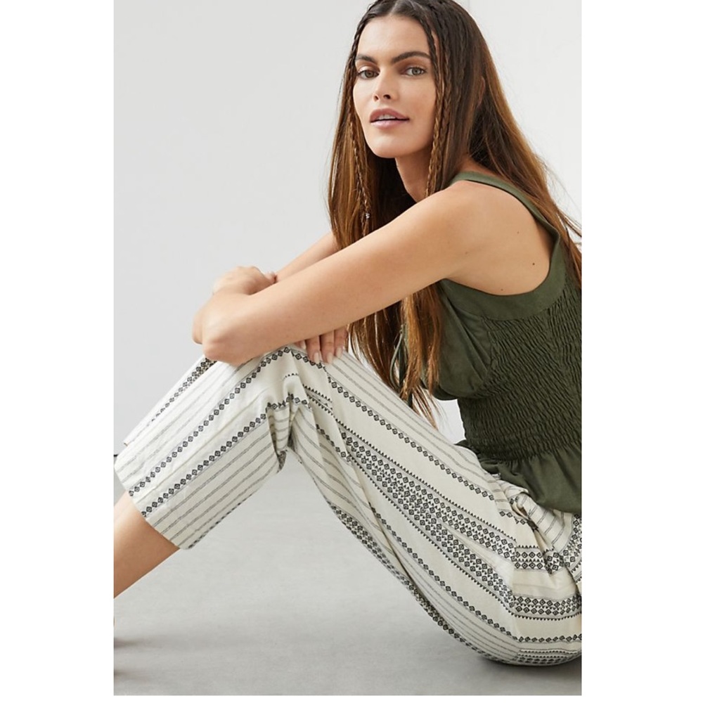 Anthropologie Women's Essential Beach Pants White & Black
